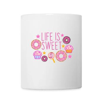 Das Leben ist süß - Tasse - Weiß - Vorne