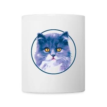 Azure Katzenporträt im Kreis - Tasse - Weiß - Vorne