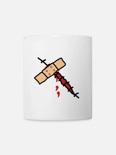pansement et blessure - Mug blanc - blanc