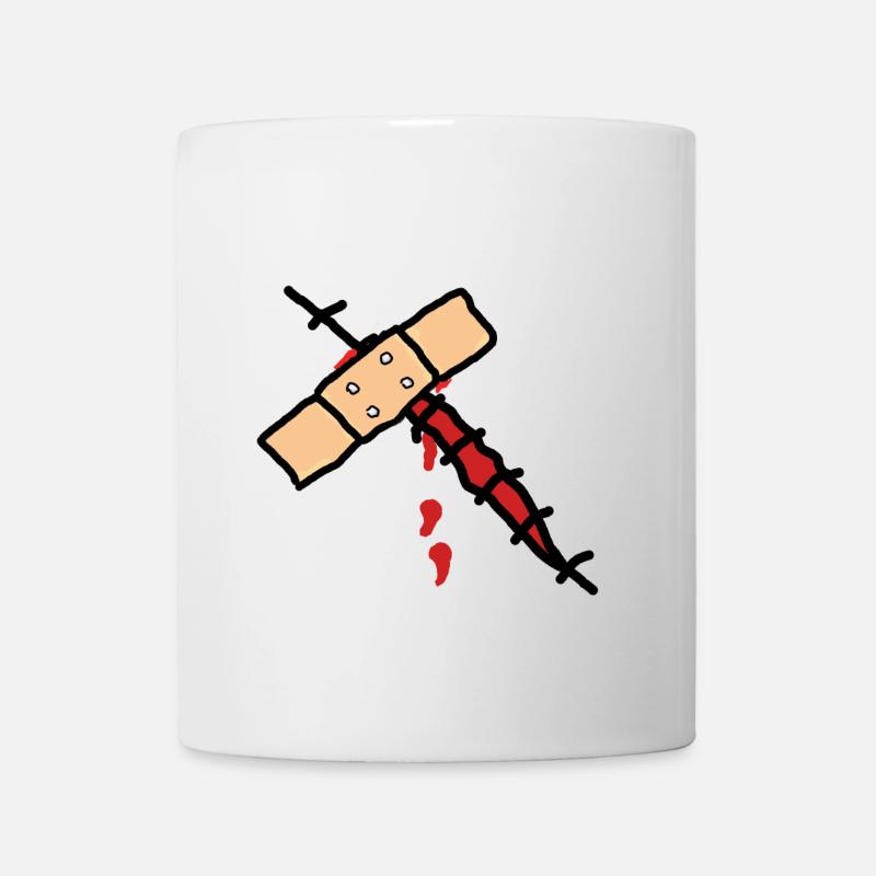 pansement et blessure - Mug blanc - blanc