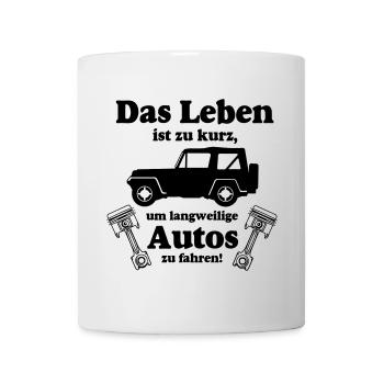 Offroad ,Geländewagen , 4x4 Offroad - Leben(25) - Tasse - Weiß - Vorne