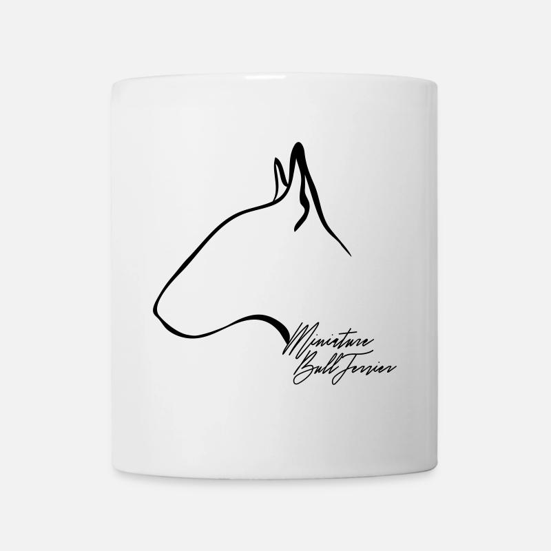 Profil MINIATURE BULL TERRIER Wilsigns - Mug blanc - blanc