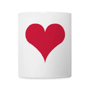 cœur - Mug blanc - blanc - Devant