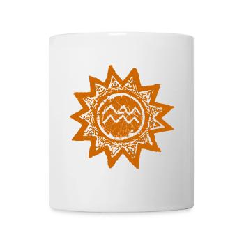 Astrologique Verseau Soleil Imprimer - Mug blanc - blanc - Devant