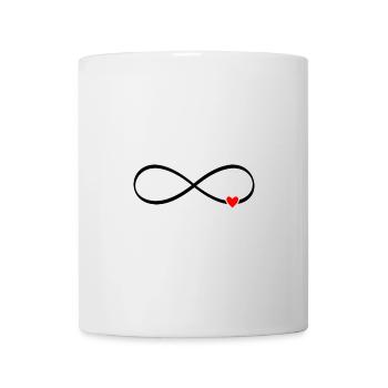 unendliche Liebe - Unendlichkeitszeichen Herz - Tasse - Weiß - Vorne