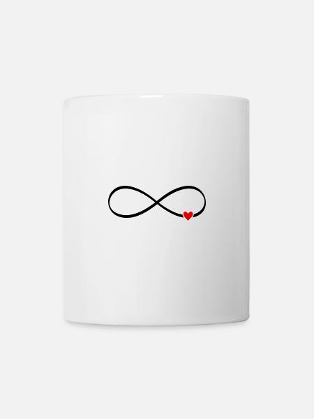 amour infini - coeur signe infini - Mug blanc - blanc
