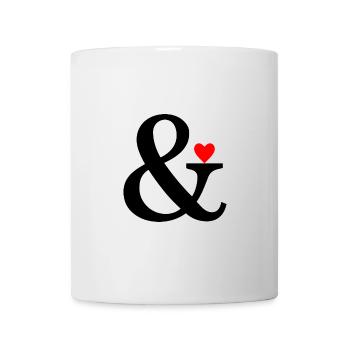Ampersand Herz I Zeichen Symbol & Liebe Geschenk - Tasse - Weiß - Vorne