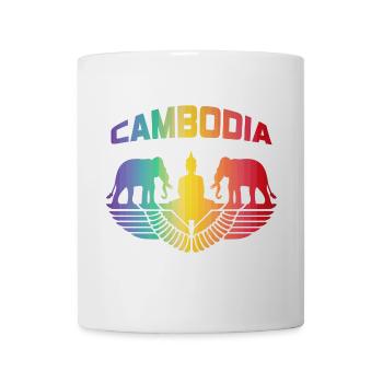 Kambodscha Elefanten mit Buddha / Geschenk - Tasse - Weiß - Vorne