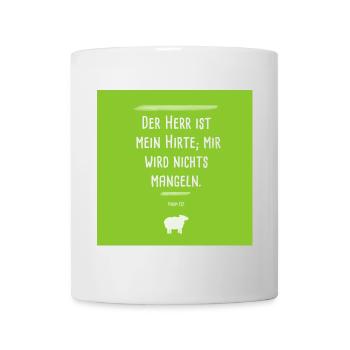 Psalm Der Herr ist mein Hirte - Tasse - Weiß - Vorne