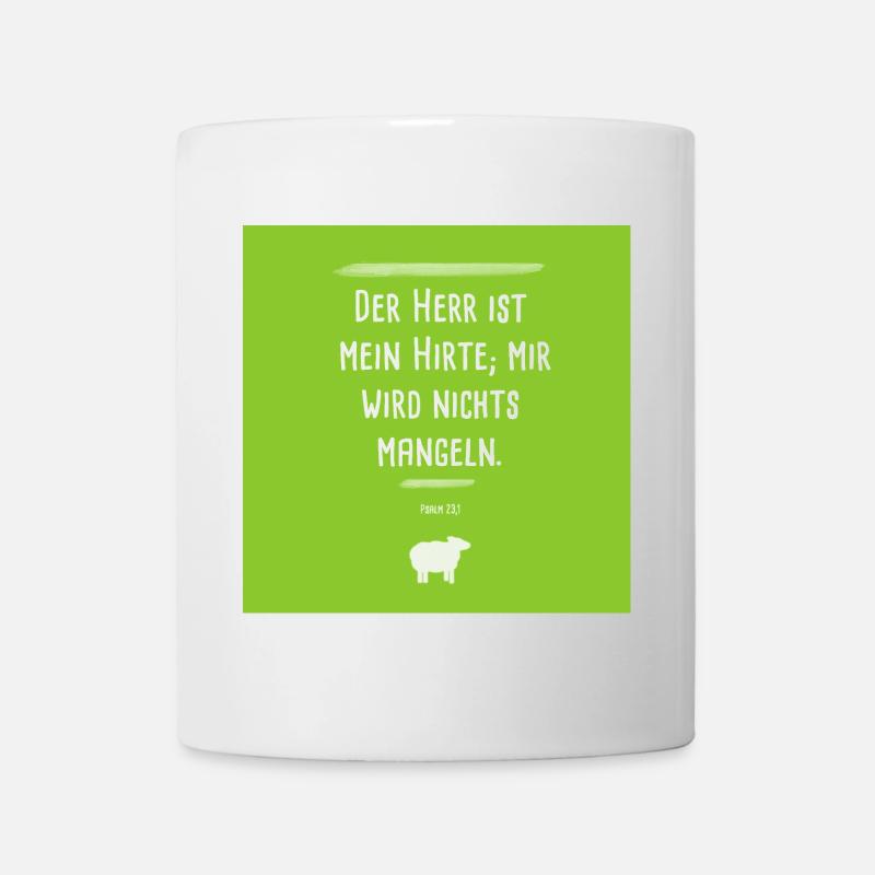 Psalm The Lord is my shepherd - Mug - white