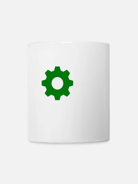 Zahnrad - Tasse - Weiß
