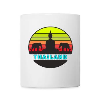 Thailand / Buddha / Elefanten / Geschenk / Siam - Tasse - Weiß - Vorne
