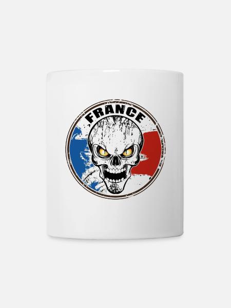 Skull France - Mug blanc - blanc