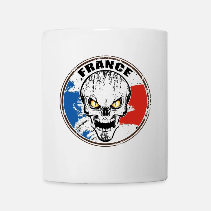 Skull France - Mug blanc - blanc