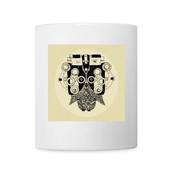 Phoropter Hibou Poster - Mug blanc - blanc - Devant