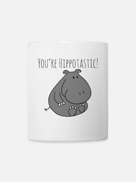 HippoTastic Cute Hippo Charm - Mug - white