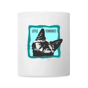 Portrait de chat avec slogans - Mug blanc - blanc - Devant