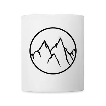 kreis rund bergsteiger klettern berge hoch sport h - Tasse - Weiß - Vorne