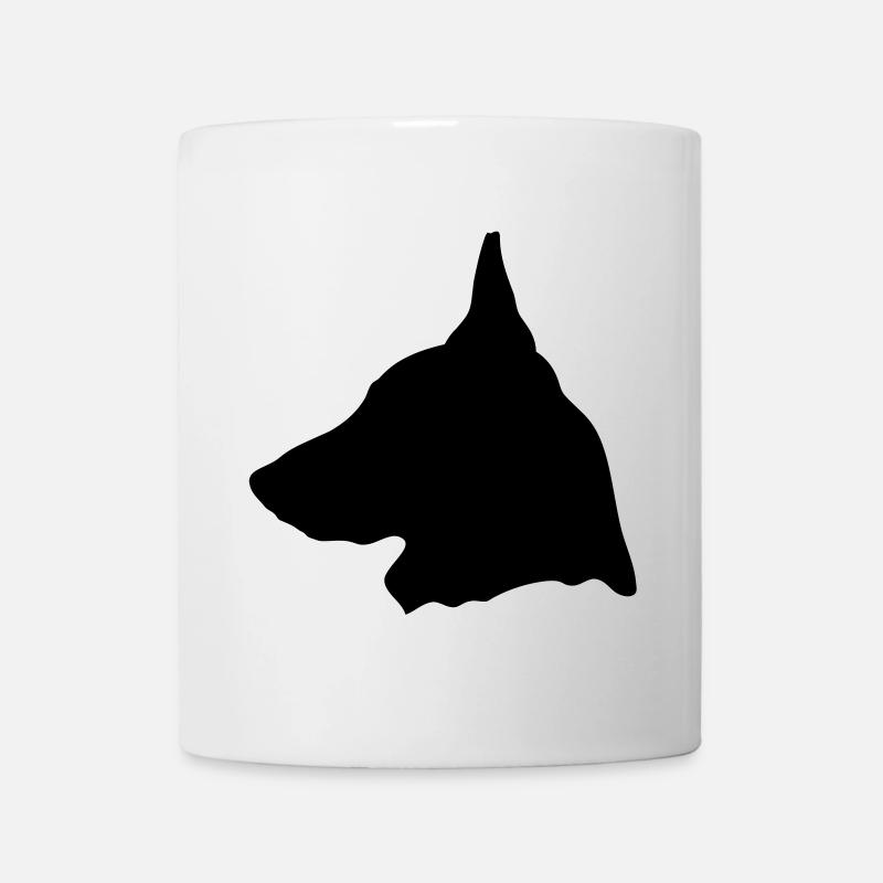 Berger Belge Malinois en profil (G) - Mug blanc - blanc