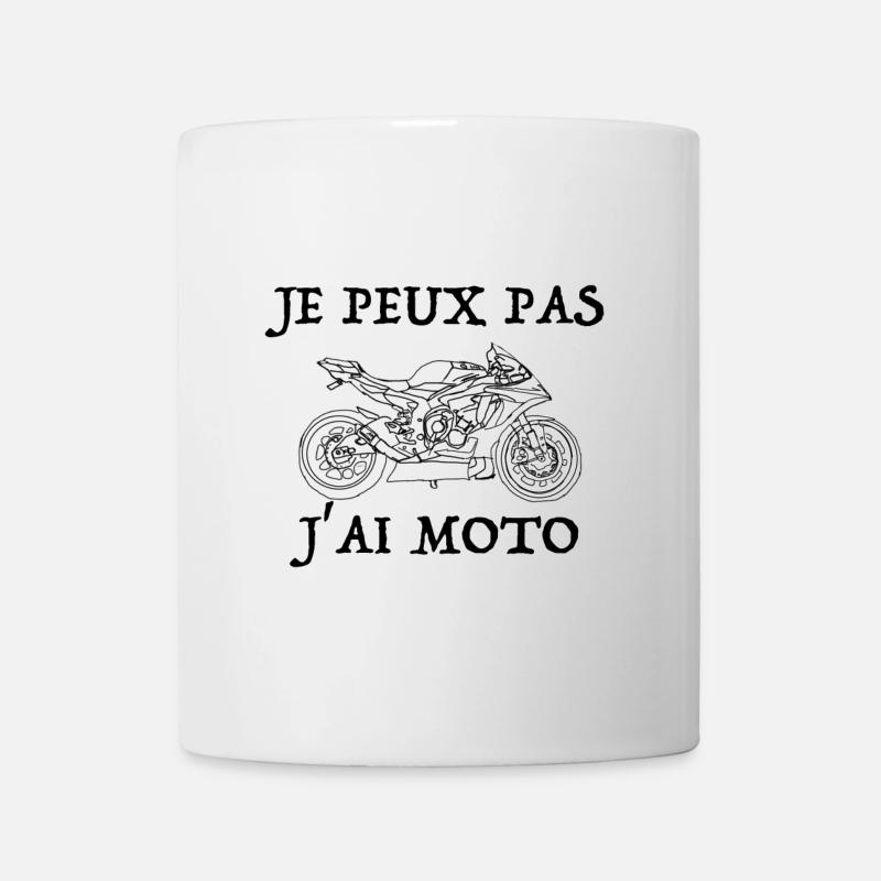 Je peux pas j'ai moto - Mug blanc - blanc