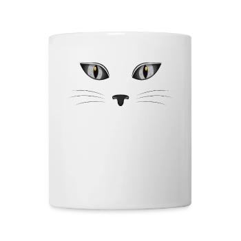 Katze Kätzchen Miau Hauskatze Katzenauge Katzendam - Tasse - Weiß - Vorne
