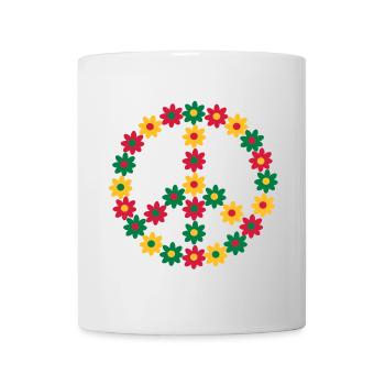 Rasta Friedenszeichen - Tasse - Weiß - Vorne