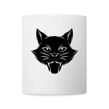 Katze Kätzchen Miau Hauskatze Katzenauge Katzendam - Tasse - Weiß - Vorne