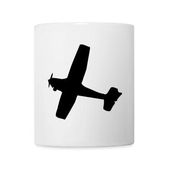 Avion - Mug blanc - blanc - Devant