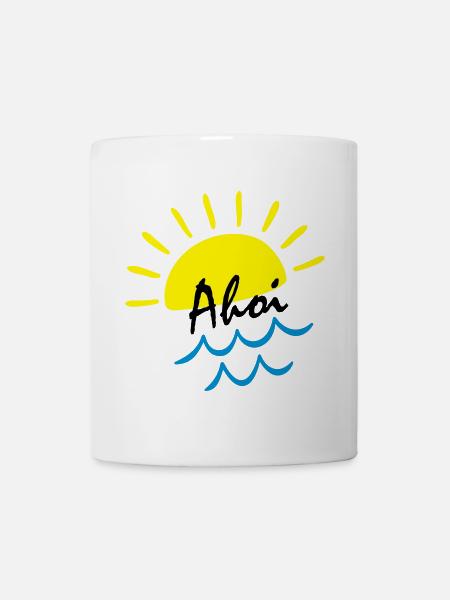 Summer Vibes: Sun over Sea Waves - Mug - white