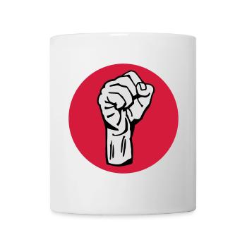 Faust - Protest - Demokratie - Tasse - Weiß - Vorne