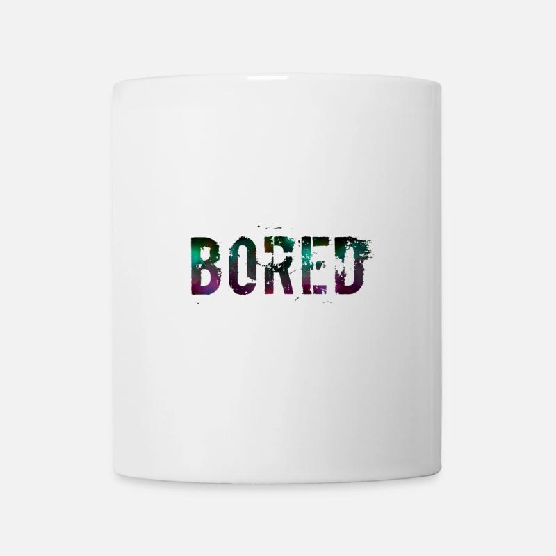 Bored Color Explosion Graffiti Texte - Mug blanc - blanc
