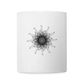 Musikalisches elegantes Mandala - Tasse - Weiß - Vorne