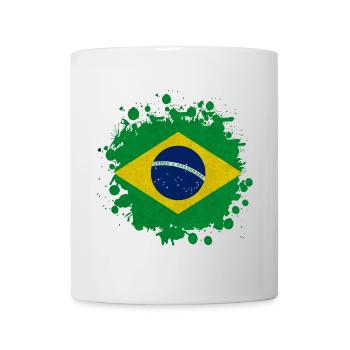 Brazil blick stain gift flag South America - Mug - white - Front