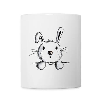 Curious hare - rabbits - rabbits - rabbits - Mug - white - Front