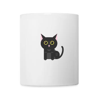 Chat noir chaton chat - Mug blanc - blanc - Devant