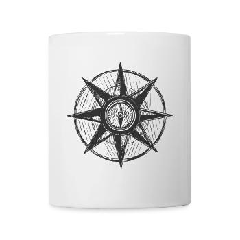 Hand Drawn Compass Star - Mug - white - Front
