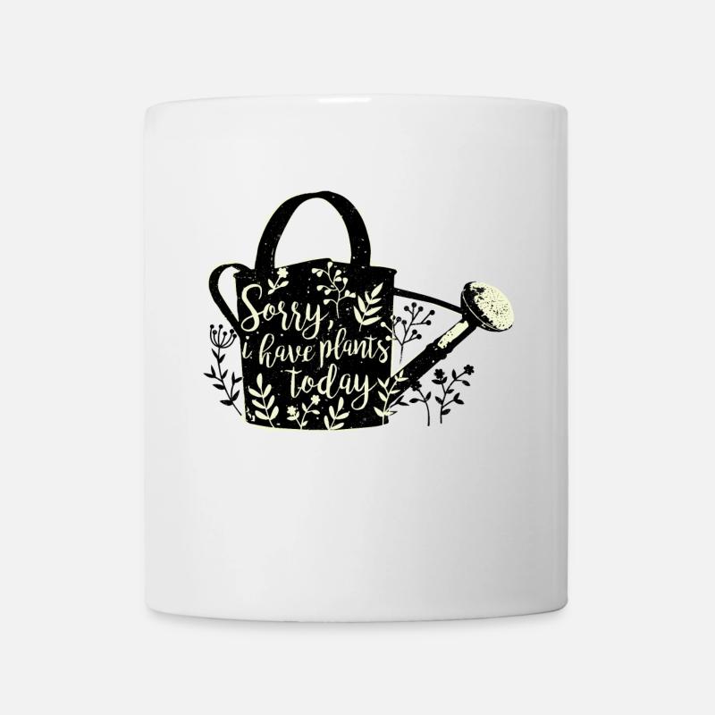 "Sorry i have plants today" Giesskanne saying - Mug - white
