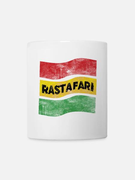 Rastafari Drapeau - Mug blanc - blanc