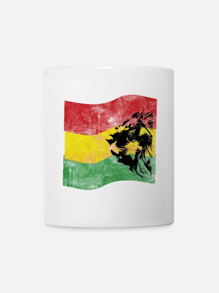 Lion Reggae Flag - Mug - white