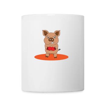 Boxing pig - Mug - white - Front