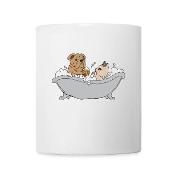 Dog bathes in beer - Mug - white - Front