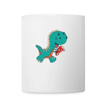 Dino pizza - Mug - white - Front