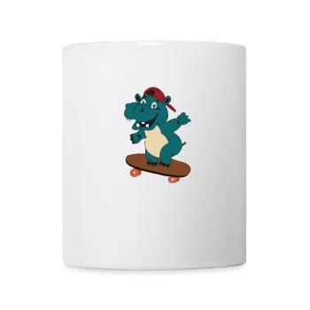 Kids skating Hippo - Mug - white - Front