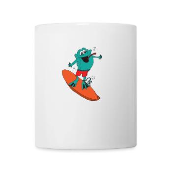 Surfing frog - Mug - white - Front