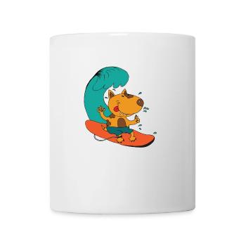 Surfing dog - Mug - white - Front