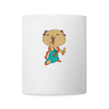 Cat with beer - Mug - white - Front