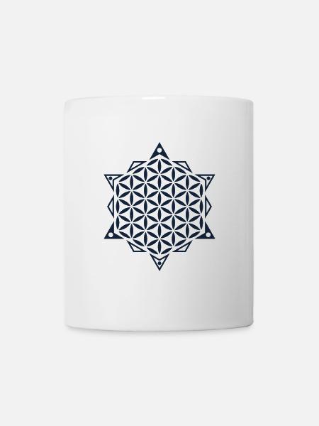 Flower of Life, Sacred Geometry - Mug - white