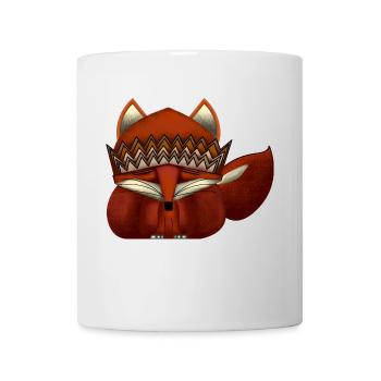 Fuchs mit Krone - Tasse - Weiß - Vorne