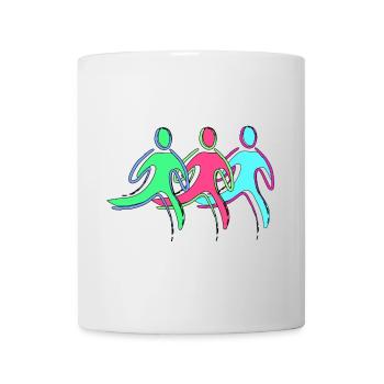 Lauftraining, Sportler - Tasse - Weiß - Vorne