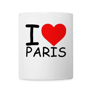 I Love Paris libe Paris Love Paris Herz Paris - Tasse - Weiß - Vorne